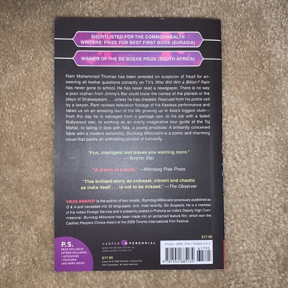 3/$30 New slumdog millionaire novel - Picture 2 of 2